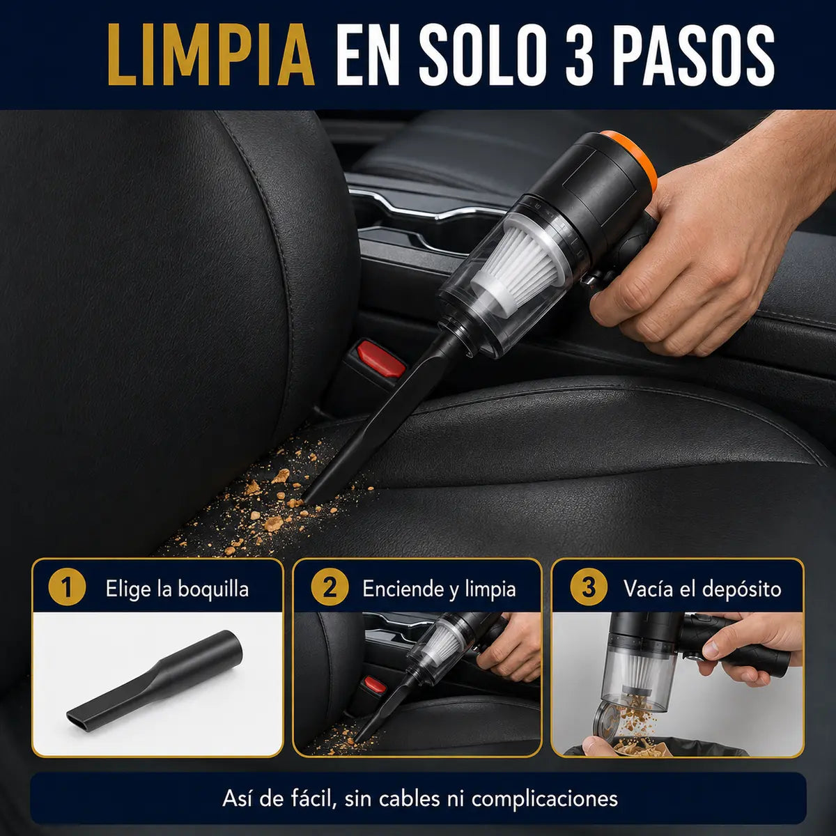 Aspiradora Portátil 2 en 1: Aspira y Sopla