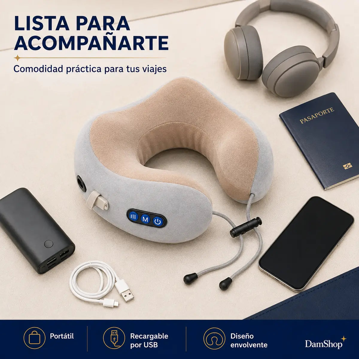 Cojín Cervical Vibratorio – Relájate Donde Quieras